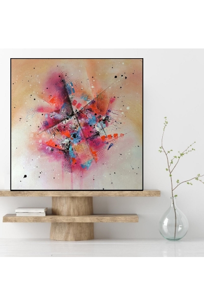 LOVERDOSE II 60x60 cm NOWOCZESNY OBRAZ NAMALOWANY NA PŁÓTNIE